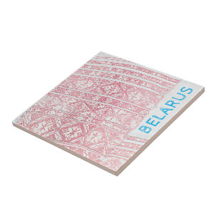 Belarus Беларусь National Folk Pattern Вышиванка Ceramic Tile