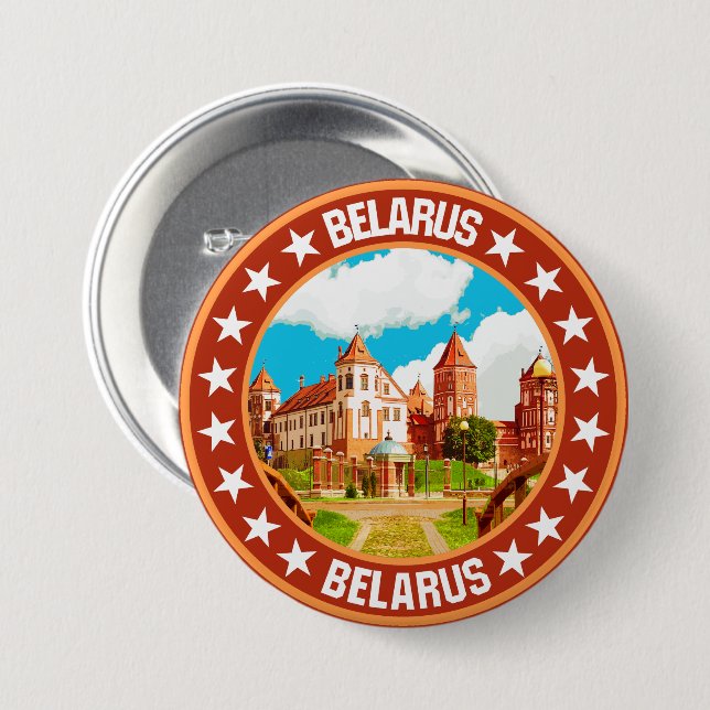 Belarus                                            7.5 cm round badge (Front & Back)