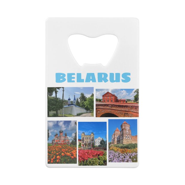Belarus Architecture Collage Cities Bottle Opener (Back)