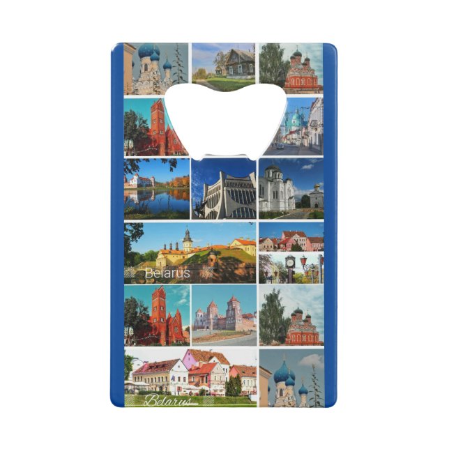 Belarus Architecture Collage Cities Bottle Opener (Front)