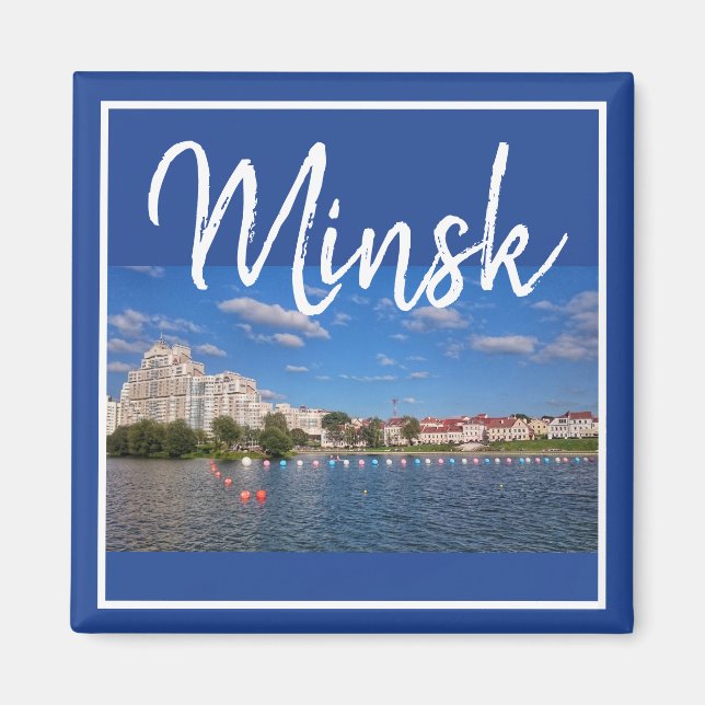 Belarus Architecture Minsk City View Magnet (Front)
