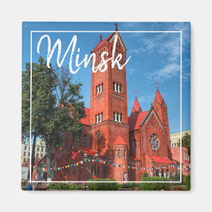 Belarus Architecture Minsk The Red Church Magnet