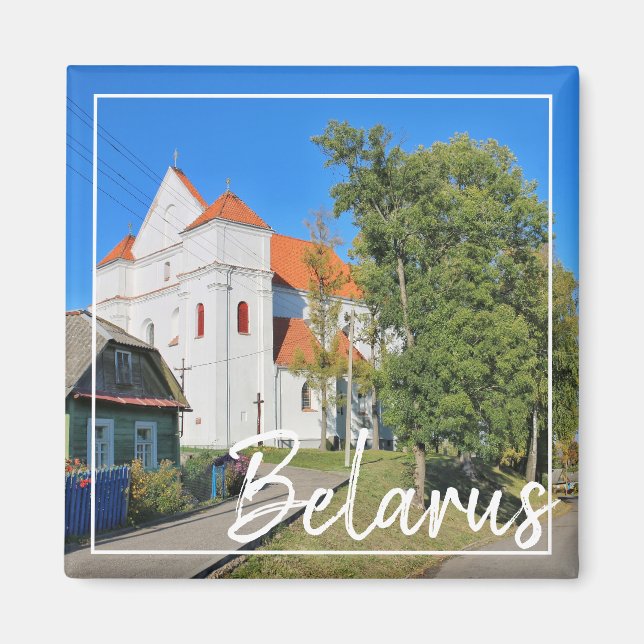 Belarus Architecture Navahrudak Cityscape Magnet (Front)