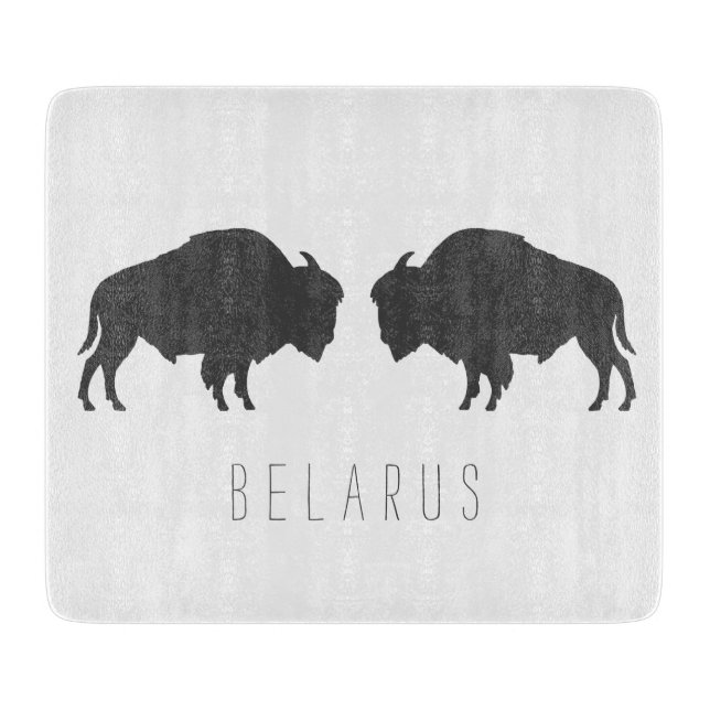Belarus Belarusian Bison Зубр Беларусь Cutting Board (Front)