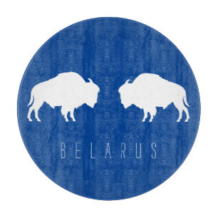 Belarus Belarusian Bison Зубр Беларусь Minimalism Cutting Board