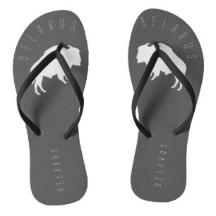 Belarus Belarusian Bison Зубр Беларусь Minimalism Thongs