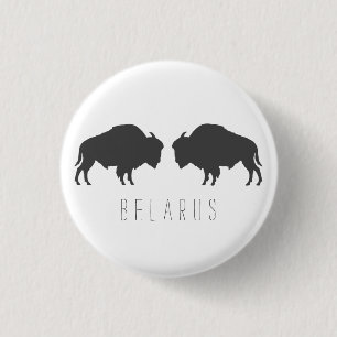 Belarus Belarusian Bison Зубр Беларусь Travel 3 Cm Round Badge