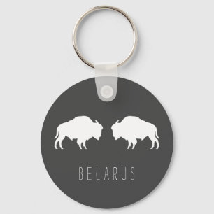 Belarus Belarusian Bison Зубр Беларусь Travel Key Ring