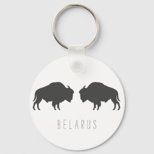 Belarus Belarusian Bison Зубр Беларусь Travel Key Ring