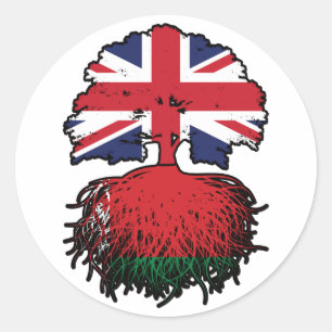 Belarus Belarusian British UK United Kingdom Classic Round Sticker