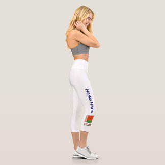 Belarus Belarusian Flag Personalised  Capri Leggings