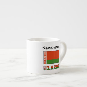 Belarus Belarusian Flag Personalised Espresso Cup