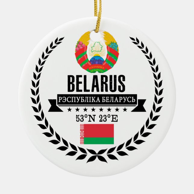 Belarus Ceramic Tree Decoration (Front)