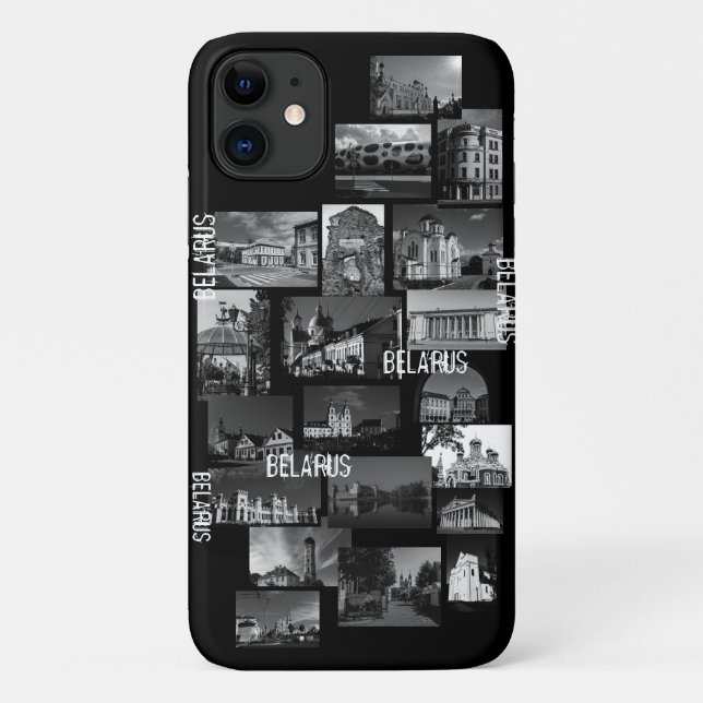 Belarus Cities Architecture Collage iPhone 11 Case (Back)