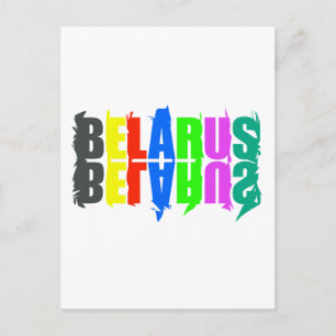 Belarus Colourful Happy Letters Postcard