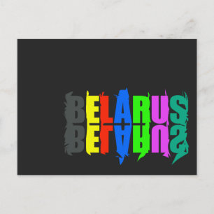 Belarus Colourful Happy Letters Postcard