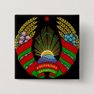 belarus emblem 15 cm square badge