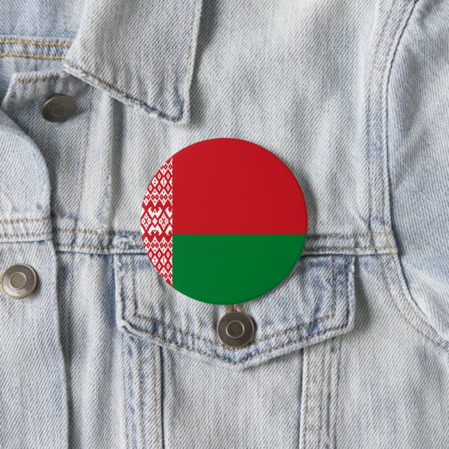 Belarus flag 7.5 cm round badge (In Situ)