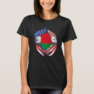 Belarus Flag American Proud of My Belarusian Herit T-Shirt
