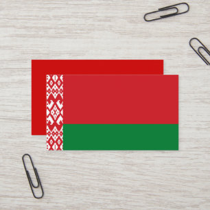 Belarus flag business card