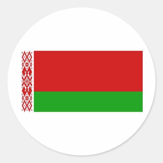 Belarus Flag BY Classic Round Sticker (Front)