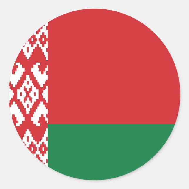 Belarus Flag Classic Round Sticker (Front)