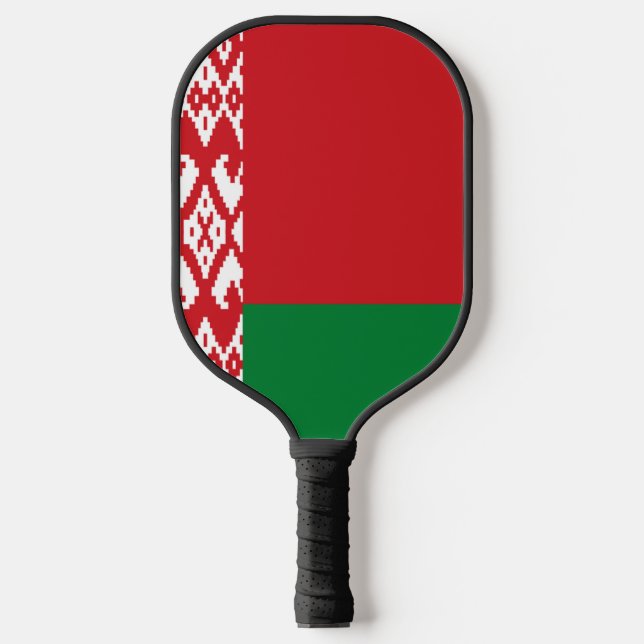 Belarus flag-coat of arms pickleball paddle (Front)