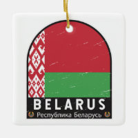 Belarus Flag Emblem Distressed Vintage