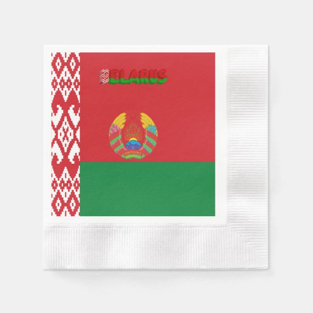 Belarus flag-emblem        napkin (Front)