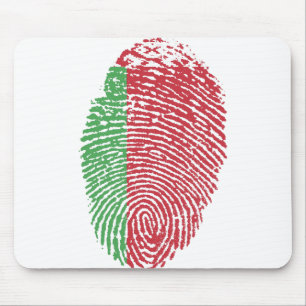 Belarus Flag Fingerprint Country Pride Mouse Pad