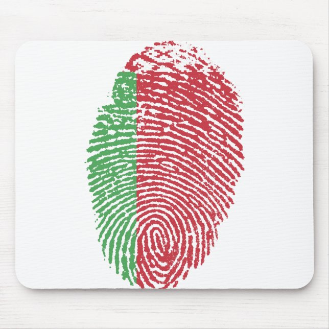 Belarus Flag Fingerprint Country Pride Mouse Pad (Front)