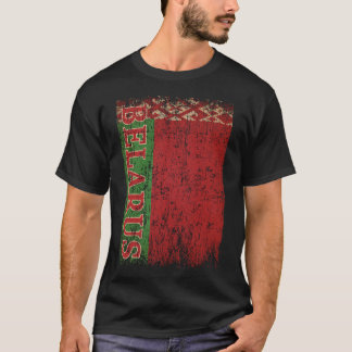 Belarus Flag Gift Women Men Children Belarus Retro T-Shirt