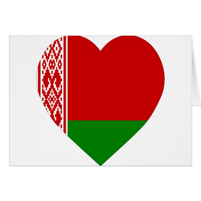 Belarus Flag Heart (Front Horizontal)