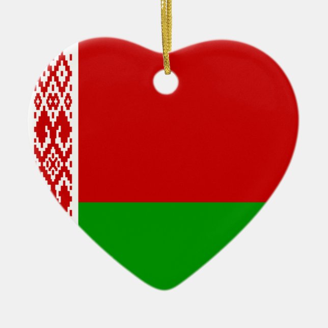 Belarus Flag Heart Ornament (Front)