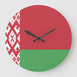 Belarus Flag Large Clock