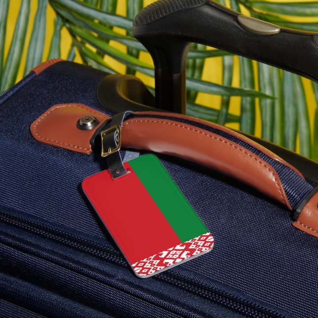 Belarus flag luggage tag (Front Insitu 1)