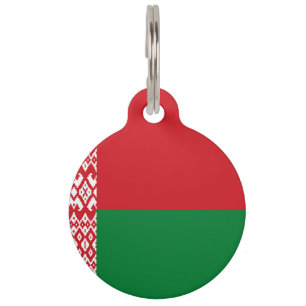 Belarus flag pet tag