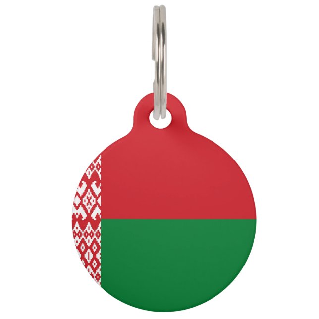 Belarus flag pet tag (Front)