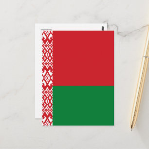 Belarus flag postcard