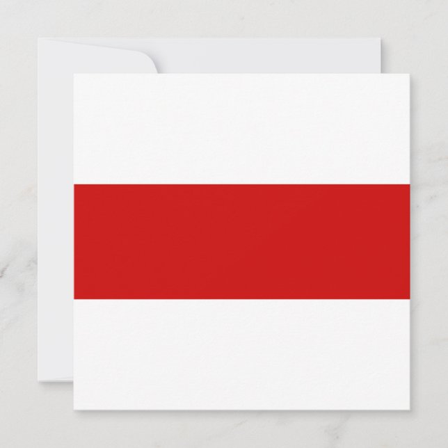 Belarus Flag (Red and White) Card (Front)