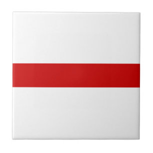 Belarus Flag (Red and White) Ceramic Tile
