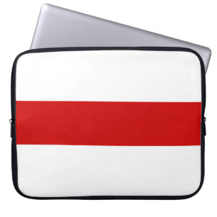 Belarus Flag (Red and White) Laptop Sleeve