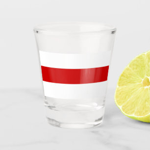 Belarus Flag (Red and White) Shot Glass