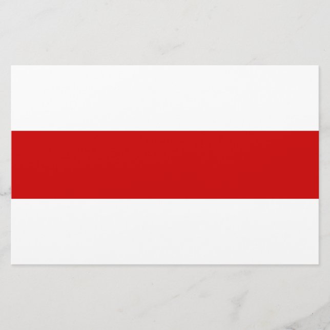 Belarus Flag (Red and White) Stationery (Front)