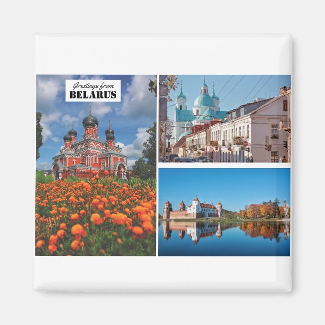Belarus Greetings Nature Architecture Magnet (Front)