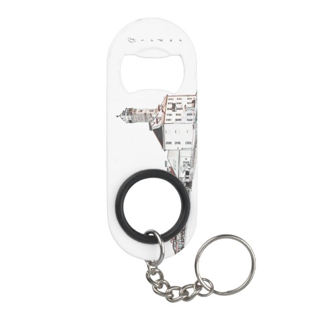 Belarus Grodno City Architecture Opener Keychain (Back)
