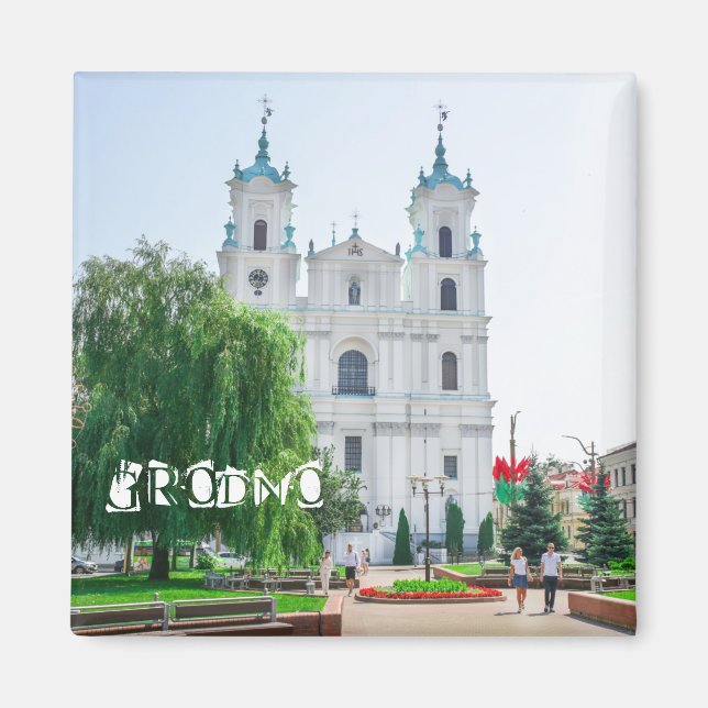Belarus Grodno Cityscape City Architecture Magnet (Front)