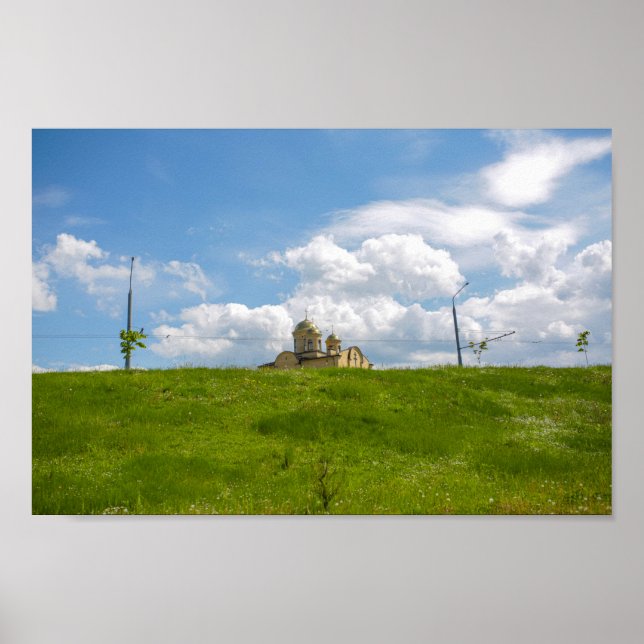Belarus Grodno Minimalism Cathedral Church Poster (Front)