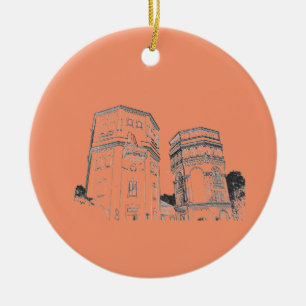 Belarus Grodno Water Towers Ceramic Ornament