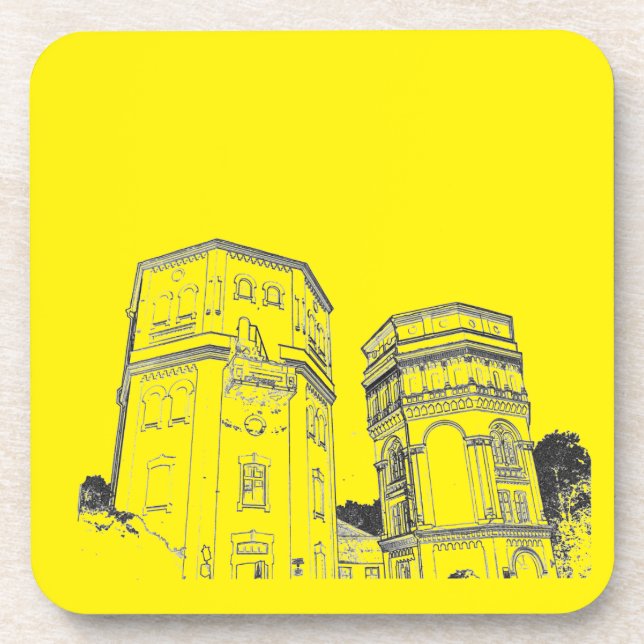 Belarus Grodno Water Towers Coaster (Front)